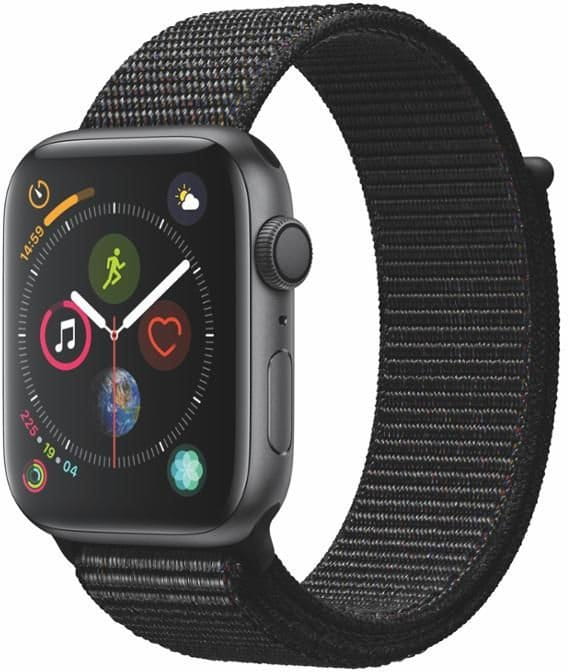 Uhren Apple Watch Series 4 GPS, 44mm Space Grey Aluminium Case with Black Sport Loop
